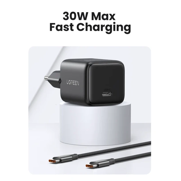 Сетевое зарядное устройство UGREEN X513 30W USB-C GaN Черный - изображение 5