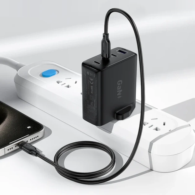 Кабель зарядки ACEFAST C16-05 USB Type-C to Lightning 30W TPE 2м черный - Фото 7 Кабель зарядки ACEFAST C16-05 USB Type-C to Lightning 30W TPE 2м черный - изображение 7