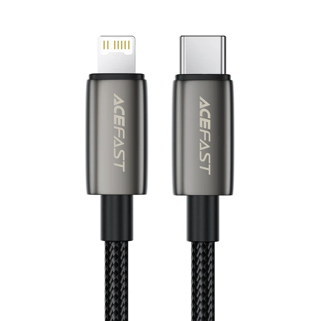 Кабель зарядки ACEFAST C23-01 USB Type-C to Lightning 30W Нейлон 1.2м Чёрный - Фото 1 Кабель зарядки ACEFAST C23-01 USB Type-C to Lightning 30W Нейлон 1.2м Чёрный - изображение 1