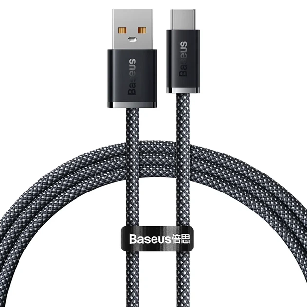 Кабель USB Type-A to Type-C Baseus Dynamic Series 100W ABS + TPE 1м сірий - Фото 1 Кабель USB Type-A to Type-C Baseus Dynamic Series 100W ABS + TPE 1м сірий - зображення 1