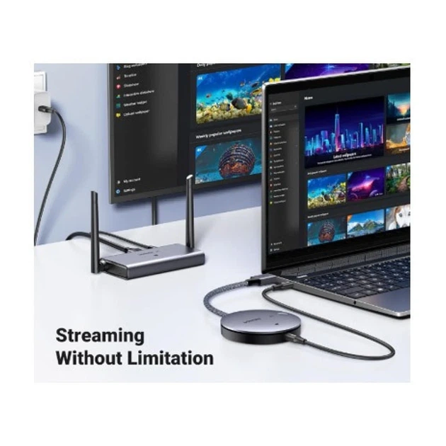 Беспроводной HDMI-Сплиттер UGREEN CM586 4K 50м металл + пластик серебристый - изображение 4