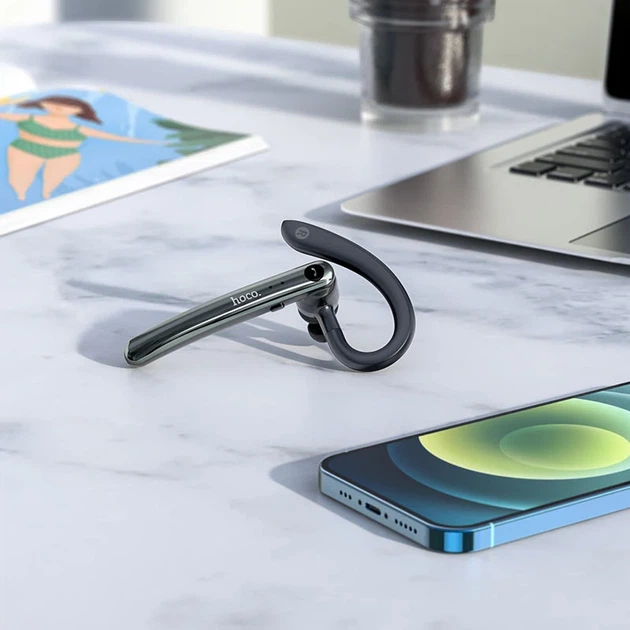 Bluetooth гарнитура HOCO S19 Heartful ENC шумоподавление Metal Gray - Фото 7 Bluetooth гарнитура HOCO S19 Heartful ENC шумоподавление Metal Gray - изображение 7