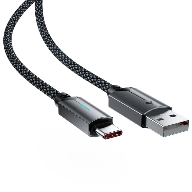 Кабель зарядки ACEFAST C19-04 USB-A to USB-C 3 A нейлон 1.2 м чорний - Фото 4 Кабель зарядки ACEFAST C19-04 USB-A to USB-C 3 A нейлон 1.2 м чорний - зображення 4