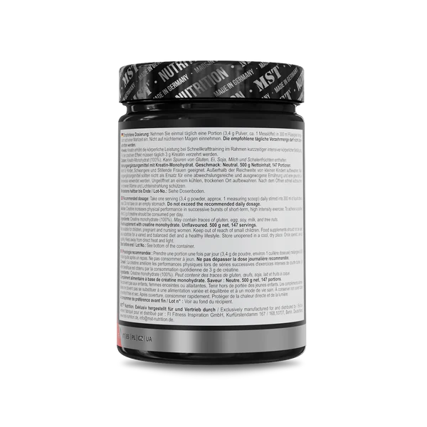 Креатин MST Creatine Monohydrate 500 г без вкуса, MST микронизированный моногидрат в порошке - изображение 3