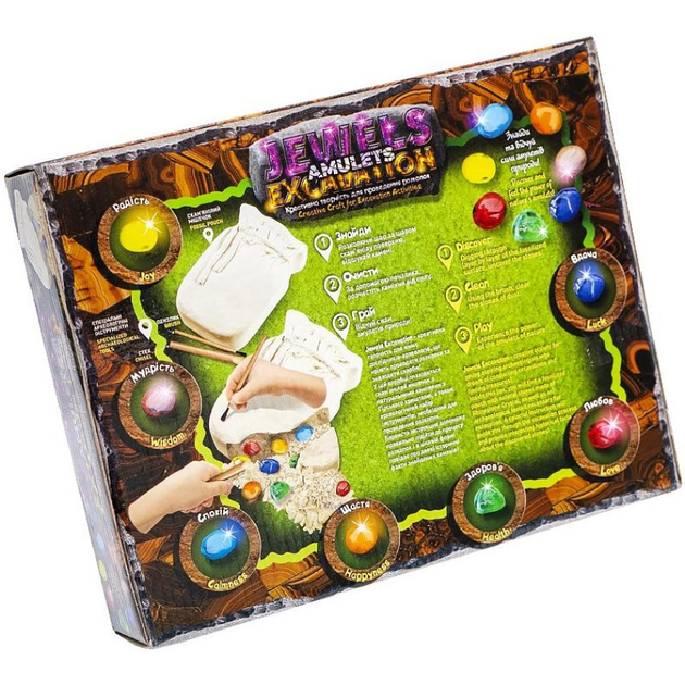 Набор для археологических раскопок Камни Danko Toys Jewels Amulets Excavation JAEX-01-02 - изображение 2