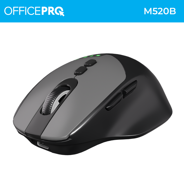 Миша OfficePro M520B Bluetooth/Wireless Black - Фото 4 Миша OfficePro M520B Bluetooth/Wireless Black - изображение 4