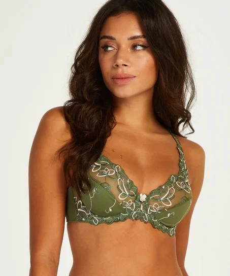 Бюстгальтер Hunkemoller Diva без підкладки на кісточках - оливковый - Фото 3 Бюстгальтер Hunkemoller Diva без підкладки на кісточках - оливковый - изображение 3