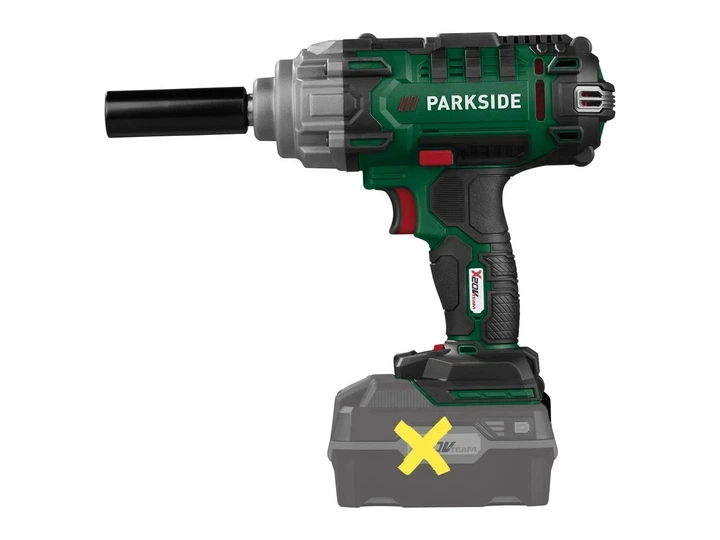 Гайковерт ударный аккумуляторный Parkside PASSK 20-Li C3 20 В, 400 Нм, 1/2", без аккумулятора и зарядного устройства - изображение 2