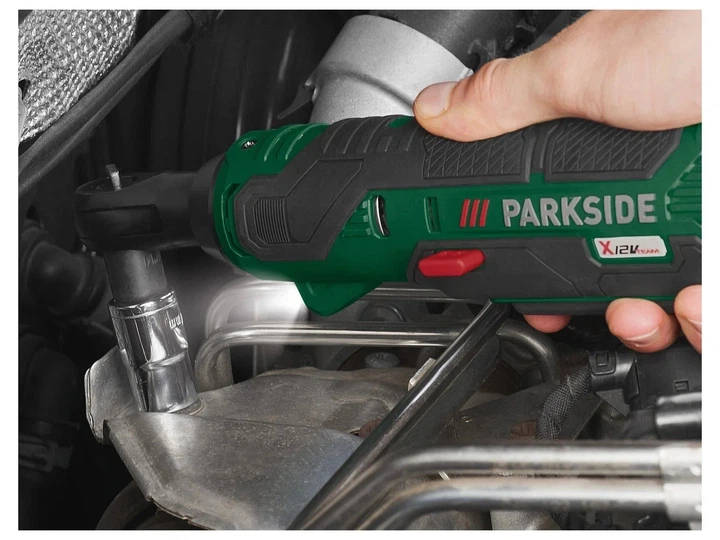 Аккумуляторный угловой гайковерт Parkside PAR 12 B1 12 В, 54 Нм, 3/8", АКБ 2 Ач, зарядное устройство в комплекте - изображение 3