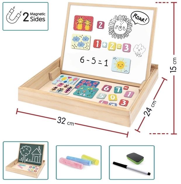 Stolowa sztaluga magnetyczna 3 w 1 AS Happi Hobbi Magnetic Tabletop Easel (1029-64086) (5203068640866) - obraz 4