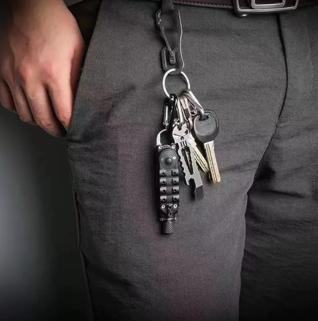 Мультитул - Брелок JB Tacticals 10 в 1 JB-10 Чорний - зображення 3