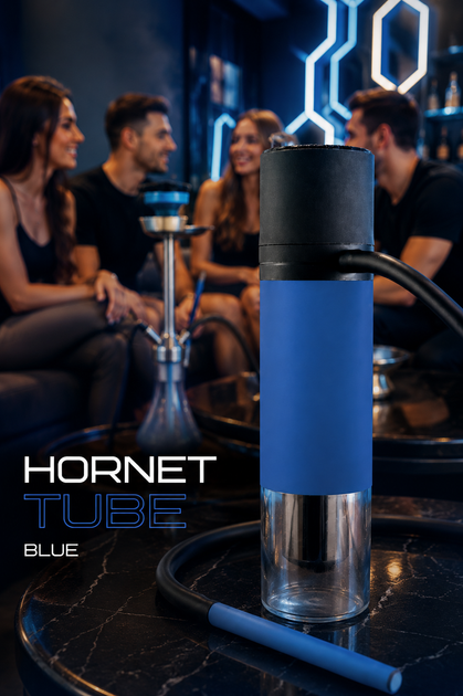 Кальян Hornet Tube Blue синий 25см для поездок автомобильный в полной комплектации - изображение 4