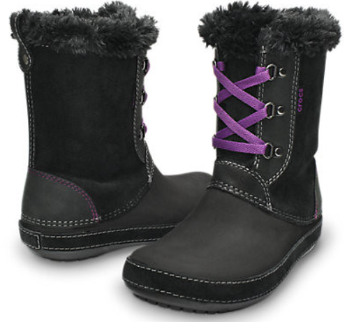 Дитячі крокси чоботи для дівчинки Crocs Berryessa Hiker Boot Black/Purple (34/35, чорний) - Фото 1 Дитячі крокси чоботи для дівчинки Crocs Berryessa Hiker Boot Black/Purple (34/35, чорний) - изображение 1