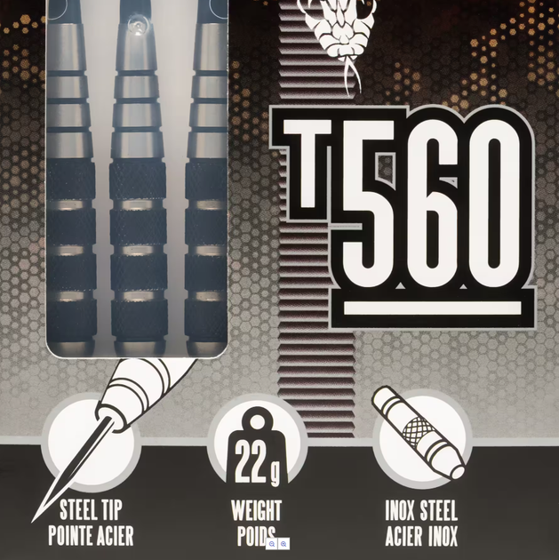 Дротики для Дартса CANAVERAL T560 3шт зі Сталевими Наконечниками Змія - зображення 3