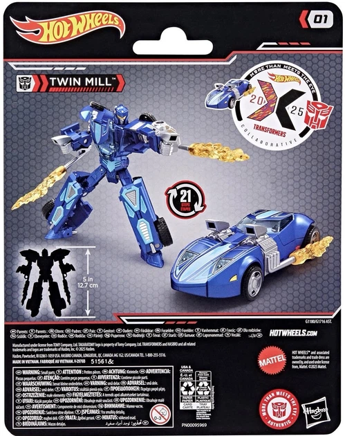 Фигурка-трансформер Hasbro Transformers x Hot Wheels Twin Mill (G1180) (5010996337184) - Фото 2 Фигурка-трансформер Hasbro Transformers x Hot Wheels Twin Mill (G1180) (5010996337184) - изображение 2