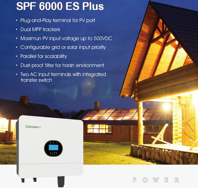 Инвертор Growatt SPF 6000 ES Plus - изображение 2