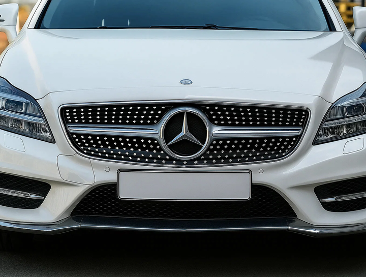 Передняя решетка Diamond Silver для Mercedes CLS C218 2011-2018 гг - изображение 2