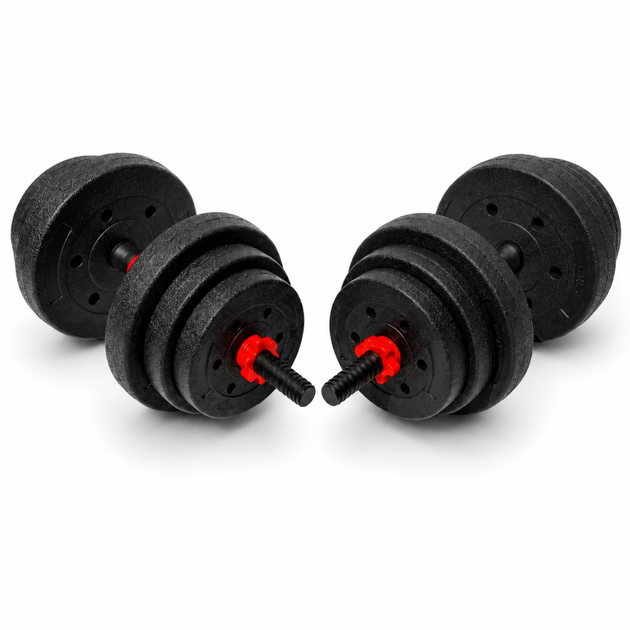 Гантели композитные Champion X-venum 2шт 51см 10.5 кг Черно-Красный - Фото 3 Гантели композитные Champion X-venum 2шт 51см 10.5 кг Черно-Красный - изображение 3