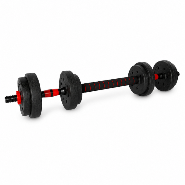 Гантели композитные со Штангой Champion X-venum 2шт 40см 6.5 кг Черно-Красный - Фото 2 Гантели композитные со Штангой Champion X-venum 2шт 40см 6.5 кг Черно-Красный - изображение 2