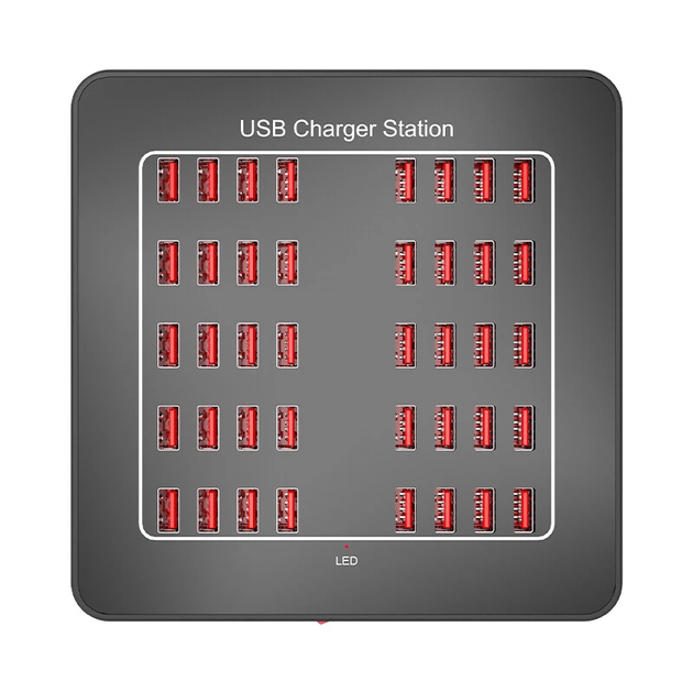 Зарядная станция многопортовая ILEPO на 40 USB портов 200 Вт / сетевое мультизарядное устройство (19014) - Фото 7 Зарядная станция многопортовая ILEPO на 40 USB портов 200 Вт / сетевое мультизарядное устройство (19014) - изображение 7