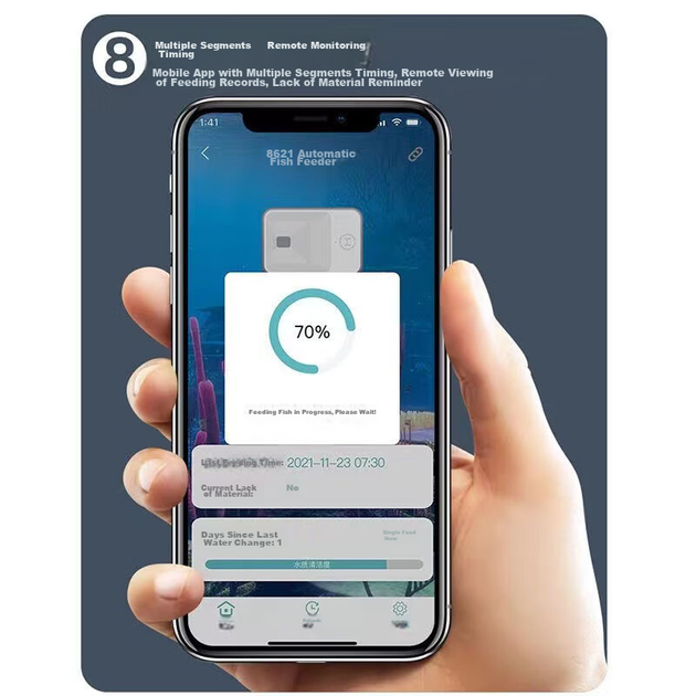 Автоматическая кормушка для рыб Sobo, компактный дозатор корма, с Wi-Fi - изображение 10