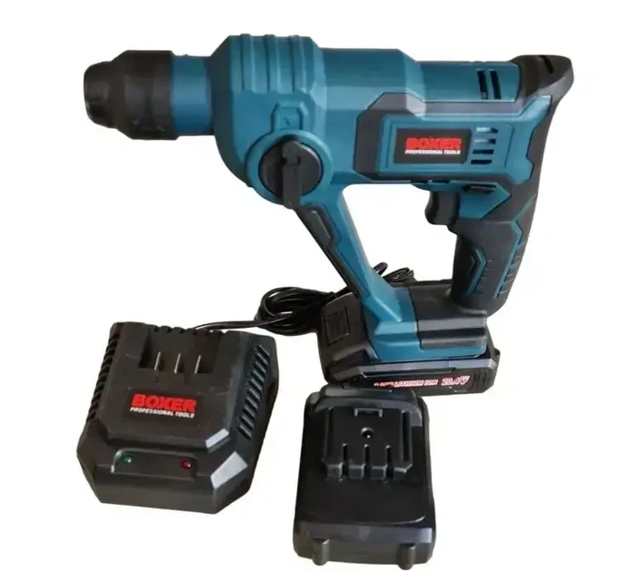Акумуляторний перфоратор Boxer FT 004 20 4 В 3 Ah SDS Plus 1 Дж 5000 уд хв з двома акумуляторами для свердління бетону металу та дерева - зображення 9