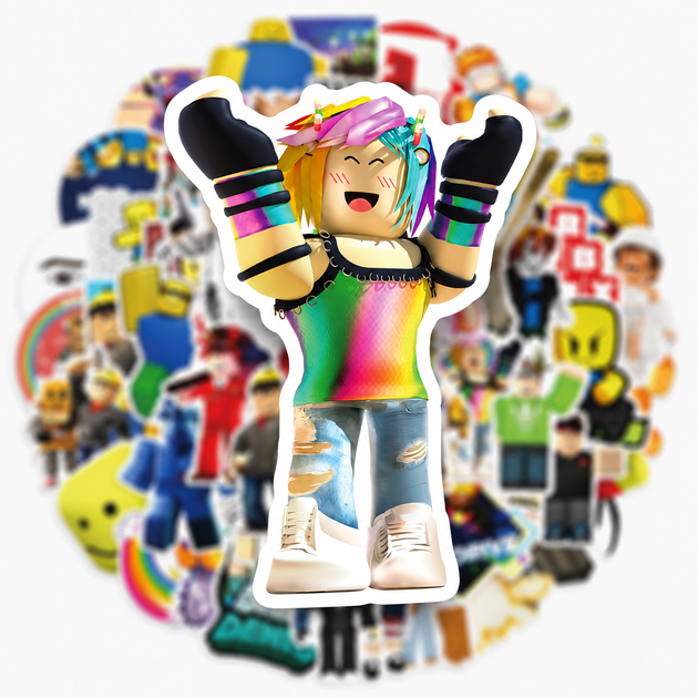 Стикеры Roblox 50 шт 6×6 см, Наклейки Роблокс для ноутбука, телефона и чемодана - Фото 7 Стикеры Roblox 50 шт 6×6 см, Наклейки Роблокс для ноутбука, телефона и чемодана - изображение 7