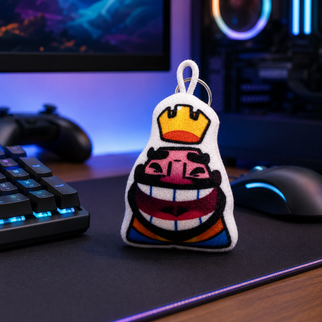 Брелок Clash Royale Смеющийся король 8х6 см, брелок со звуком Клеш Рояль - Фото 5 Брелок Clash Royale Смеющийся король 8х6 см, брелок со звуком Клеш Рояль - изображение 5