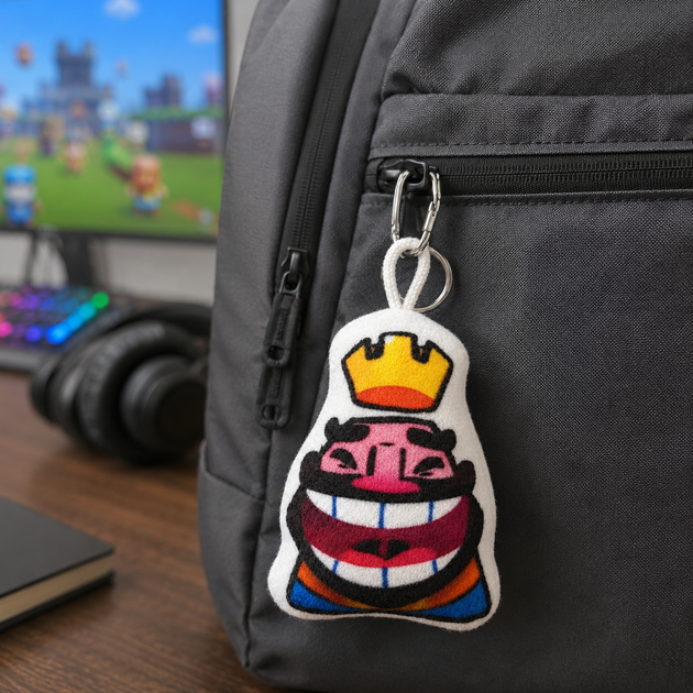 Брелок Clash Royale Смеющийся король 8х6 см, брелок со звуком Клеш Рояль - Фото 6 Брелок Clash Royale Смеющийся король 8х6 см, брелок со звуком Клеш Рояль - изображение 6