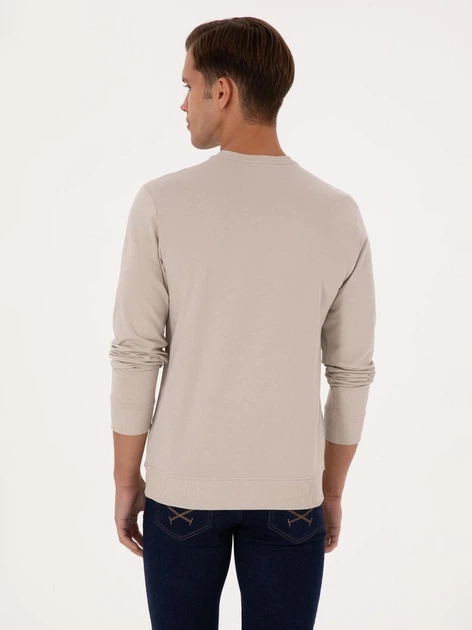 Світшот чоловічий U.S. Polo Assn G081SZ082-000-2331724(Taş) XL Бежевий з принтом (8683859419685) - зображення 2