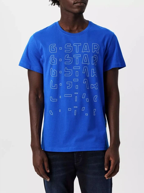 Футболка хлопковая длинная мужская G-Star Raw 59488018(Lapis Blue) L Синяя с принтом (3000812209958) - Фото 1 Футболка хлопковая длинная мужская G-Star Raw 59488018(Lapis Blue) L Синяя с принтом (3000812209958) - изображение 1