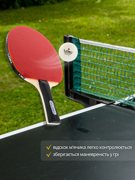 Ракетки для тенісу настільного набір тенісний маленький аматорський унверсальний бюджетний ігровий комплект для старту двох гри в пінг понг початківців любителів дорослих дітей тренувань двох у чохлі з кульками мячиками шаріками м'ячами пляжні ТБ878 - зображення 3