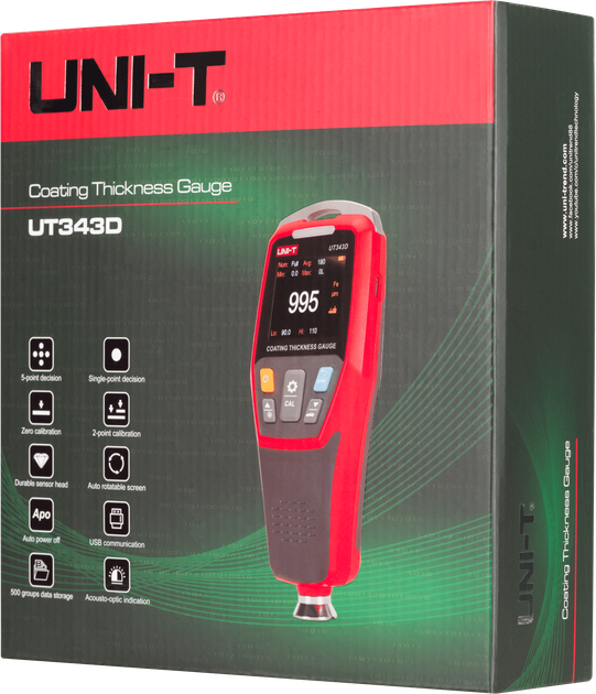 Miernik grubości lakieru UNI-T UT343D (MIE0375) - obraz 2