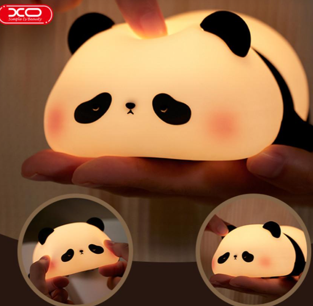 Дитячий нічник XO OZ10 Panda акумуляторний 1200 мАг, силіконовий LED світильник Панда з сенсорним керуванням та 3 режимами світла - зображення 3