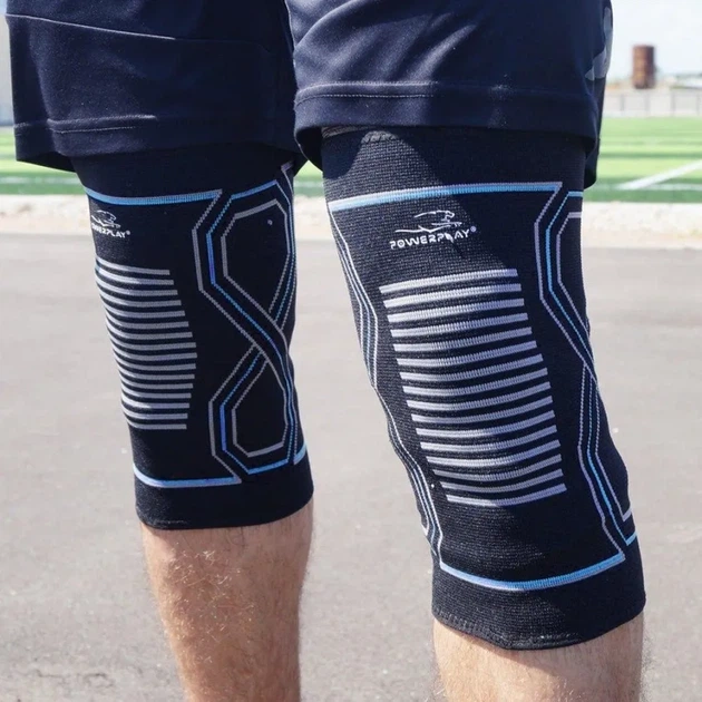 Наколінники спортивні PowerPlay PP-4099 Knee Support Чорно/Сині S/M (пара) (L/XL (пара)) - Фото 2 Наколінники спортивні PowerPlay PP-4099 Knee Support Чорно/Сині S/M (пара) (L/XL (пара)) - изображение 2