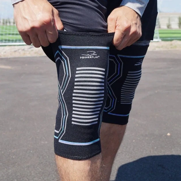 Наколінники спортивні PowerPlay PP-4099 Knee Support Чорно/Сині S/M (пара) (L/XL (пара)) - Фото 3 Наколінники спортивні PowerPlay PP-4099 Knee Support Чорно/Сині S/M (пара) (L/XL (пара)) - изображение 3