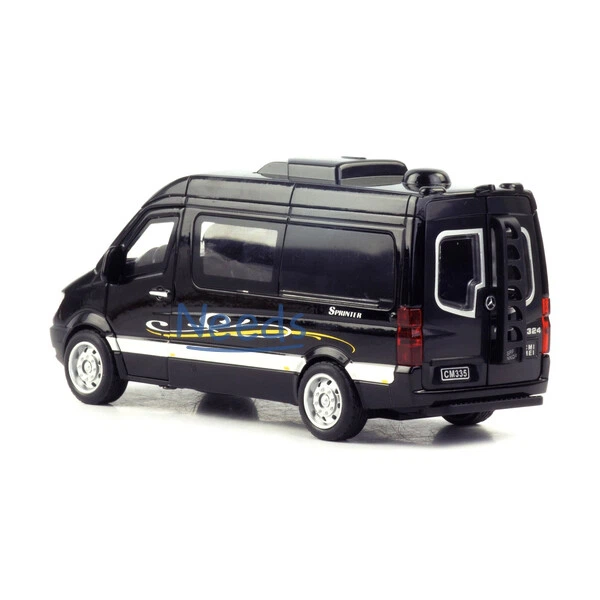 Микроавтобус игрушка Mercedes Sprinter минивэн машинка металлическая коллекционная моделька 15 см Черный (4750934) - изображение 7