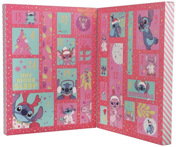Новогодний адвент-календарь канцелярии Paladone Disney Lilo and Stitch Stationery Advent Calendar (PP13224LS) (5056577734652) - изображение 4