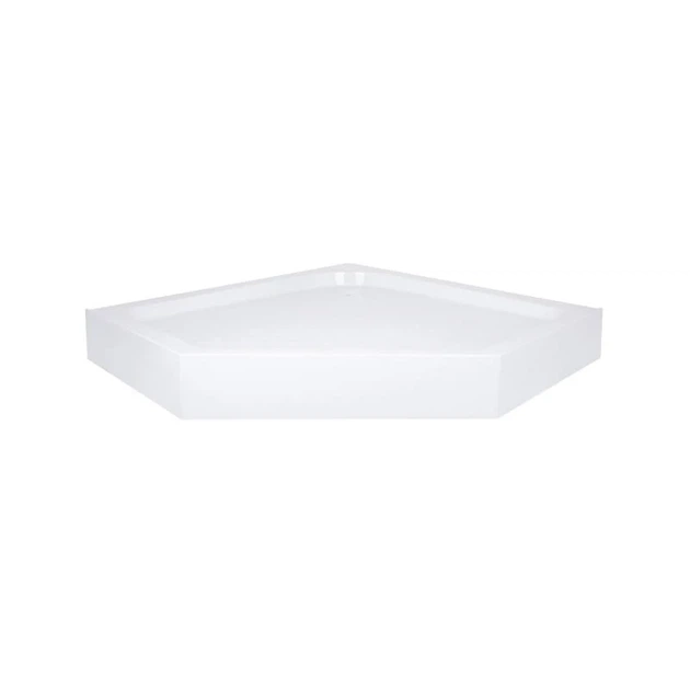 Lidz Душовий піддон DOZORCA SC90x90.LOW, низький, п'ятикутний, акриловий + ніжки, діаметр слива 50 мм - зображення 3