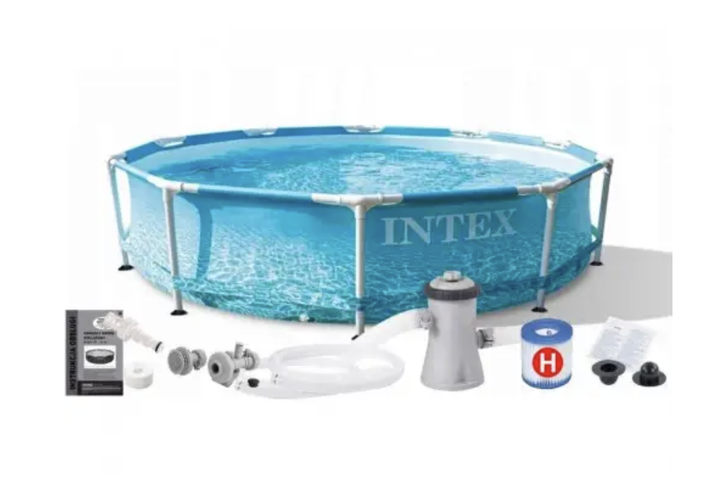 Каркасный бассейн с фильтром в комплекте Intex 28208 «Морской принт» 305 × 76 см - изображение 9