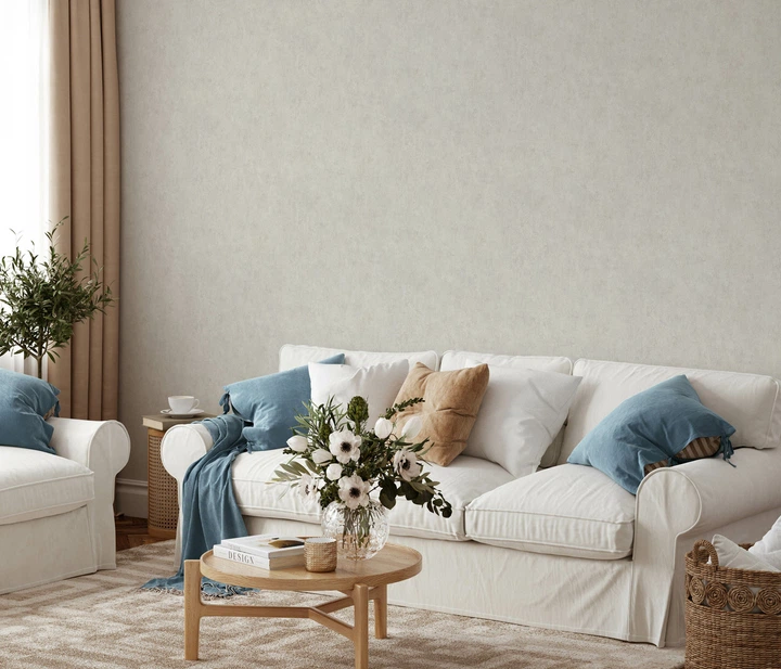Виниловые обои на флизелине Erismann Melange New Style 12273-26 серо-бежевый (1,06х10,05м) - изображение 4