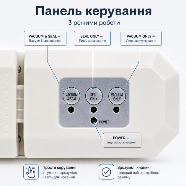 Кухонний вакуумний пакувальник + Пакети, від мережі 120Вт Capper LY-652 / Побутовий вакууматор - изображение 9