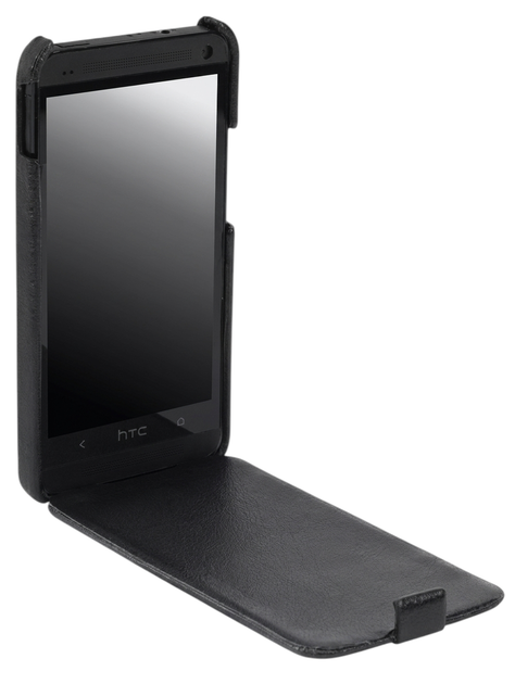 Etui z klapką do smartfona Krusell SlimCover Tumba do HTC One 801e Black (75579) - obraz 3