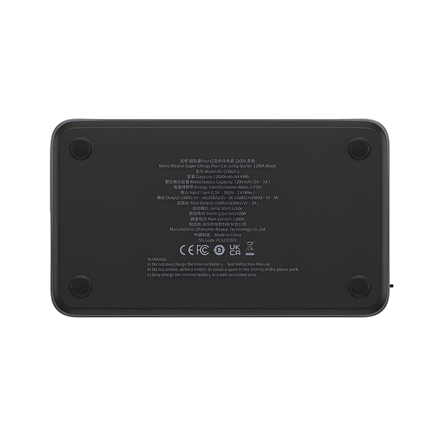 Пуско-зарядное устройство Baseus Super Energy Pro+ 12000mAh 1200A 12V автомобильный бустер Jump Starter черный - изображение 4