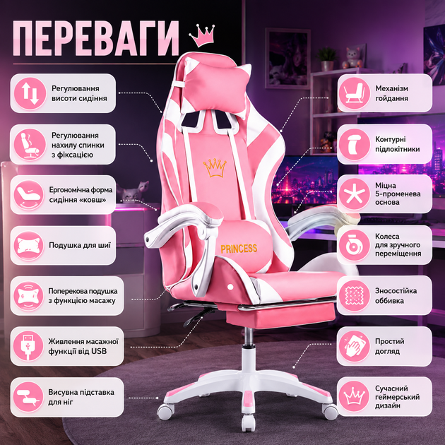 Компьютерное кресло с регулируемой спинкой и поддержкой поясницы - изображение 2