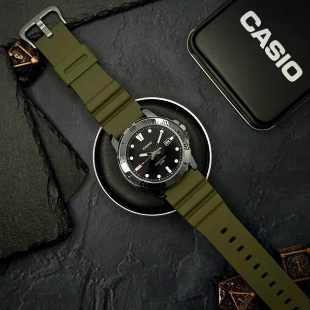 Мужские наручные часы Casio MTP-VD01-3E, кварцевые, черные - изображение 7