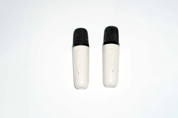 Караоке колонка портативная Bluetooth стерео с 2 беспроводными микрофонами LED подсветкой аккумуляторная для детей взрослых вечеринок праздников дома Type-C USB мощность 5 Вт K12 с объемным звучанием и насыщенными басами - Фото 7 Караоке колонка портативная Bluetooth стерео с 2 беспроводными микрофонами LED подсветкой аккумуляторная для детей взрослых вечеринок праздников дома Type-C USB мощность 5 Вт K12 с объемным звучанием и насыщенными басами - изображение 7
