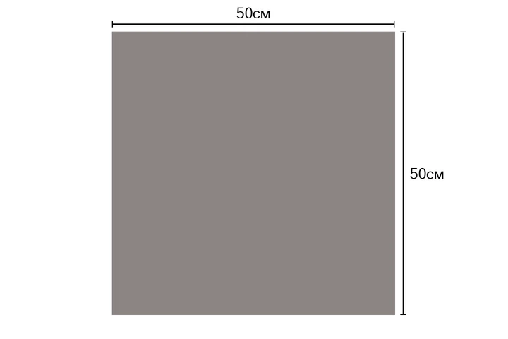 Фоамиран не клеевой, серый, 50*50,2мм - изображение 2