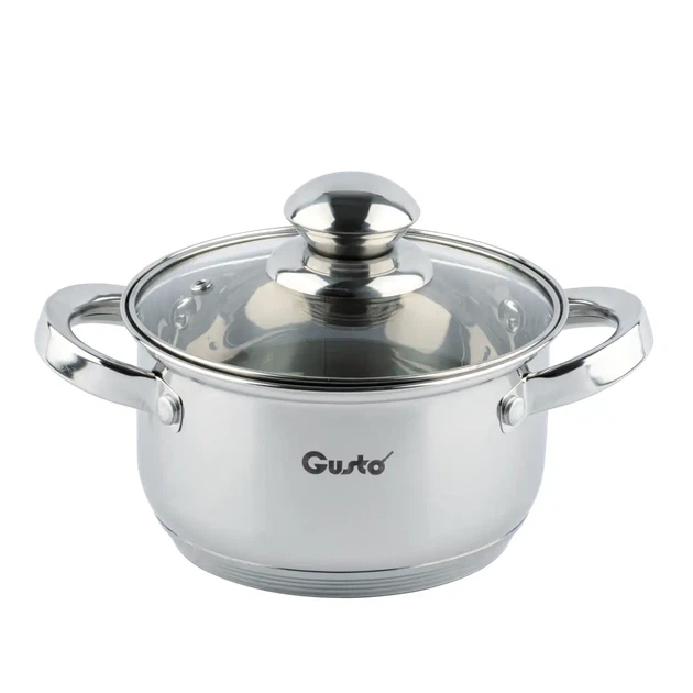 Каструля Nuovo Gusto GT-1500-20 на 3.6 л 20 см для дому та дачі металева - Фото 1 Каструля Nuovo Gusto GT-1500-20 на 3.6 л 20 см для дому та дачі металева - зображення 1