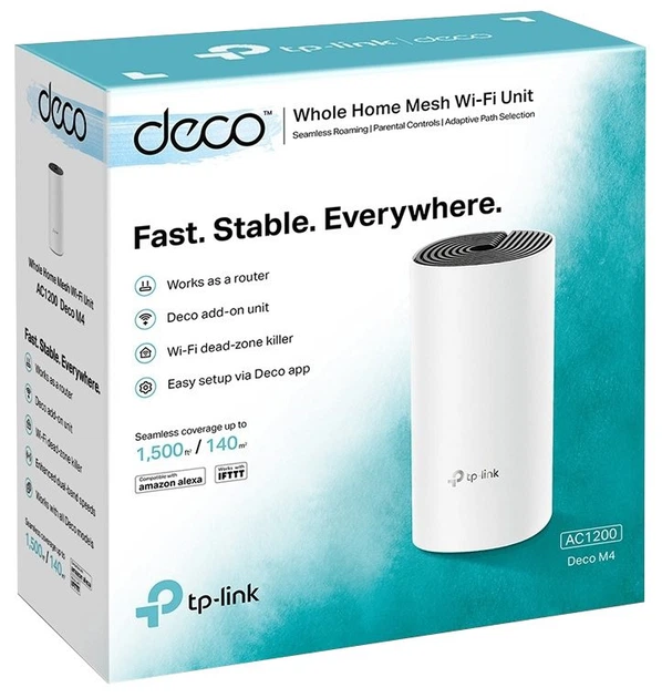 Домашняя Mesh Wi-Fi система TP-Link TP-DECO-M-4 AC 1200, Wi-Fi 5, 867 Мбит/с - изображение 2